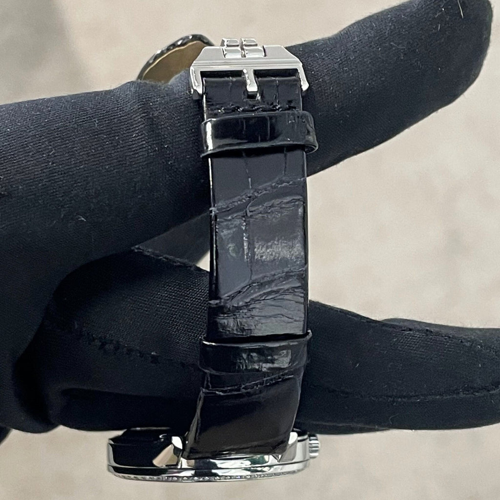 JAEGER-LeCOULTRE RENDEZ-VOUZ 34mm FACTORY DIAMONDS BLACK ALLIGATOR ref: Q3478422