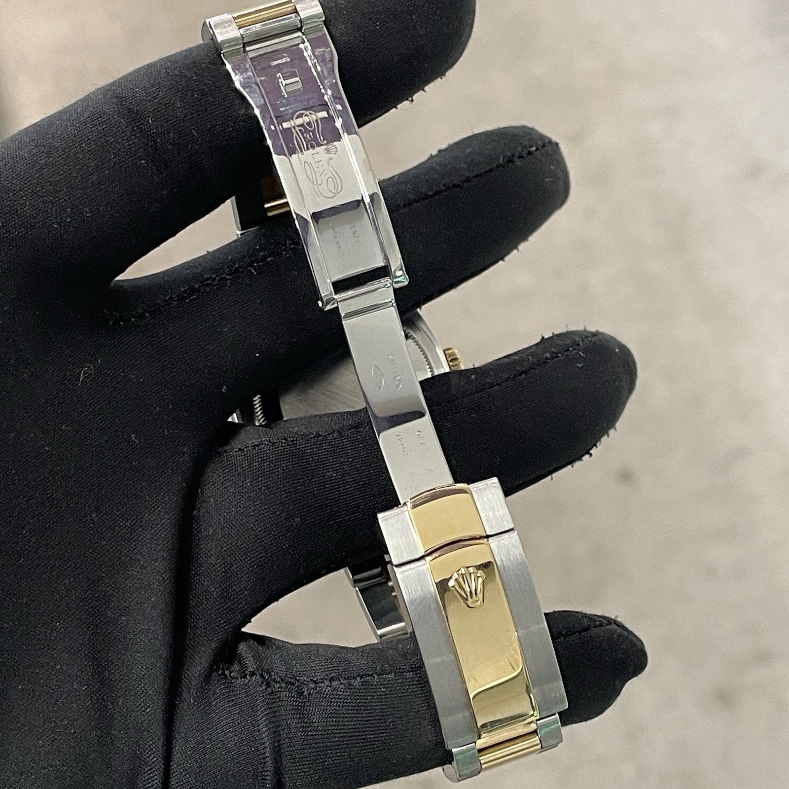 ROLEX DATEJUST 36 CHAMPAGNE ROMAN YELLOW GOLD OYSTERSTEEL FLUTED ref: 116233