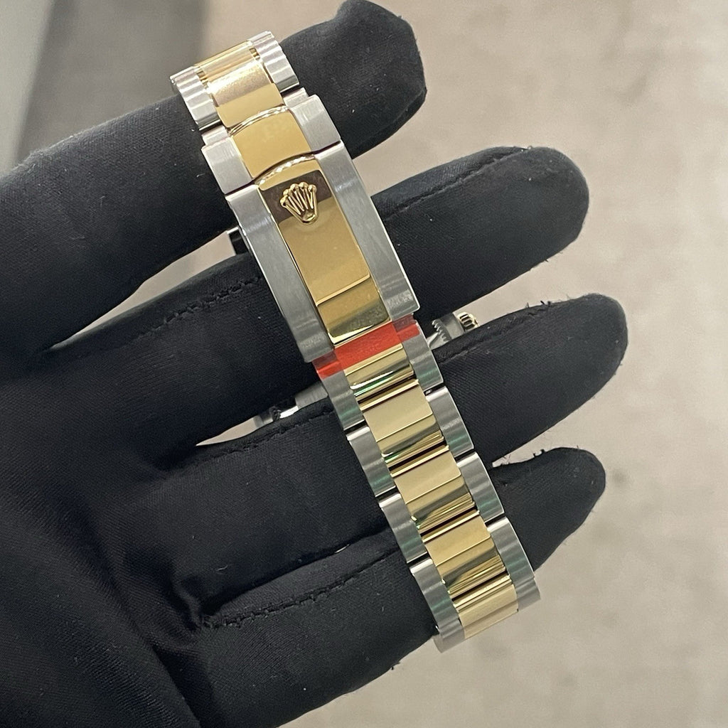 ROLEX DATEJUST 36mm BLACK DIAMOND DIAL YELLOW GOLD OYSTERSTEEL ref: 126203