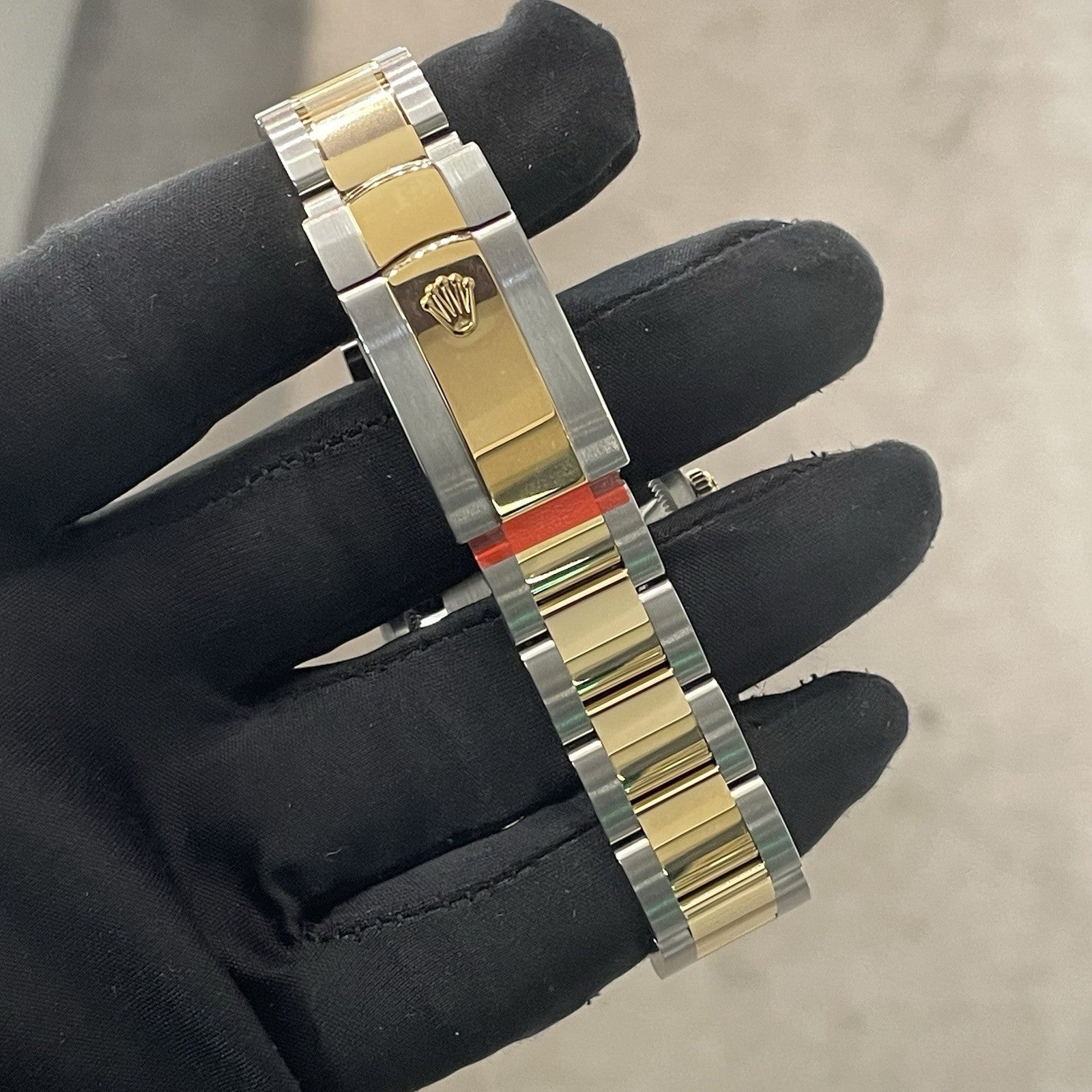 ROLEX DATEJUST 36mm BLACK DIAMOND DIAL YELLOW GOLD OYSTERSTEEL ref: 126203