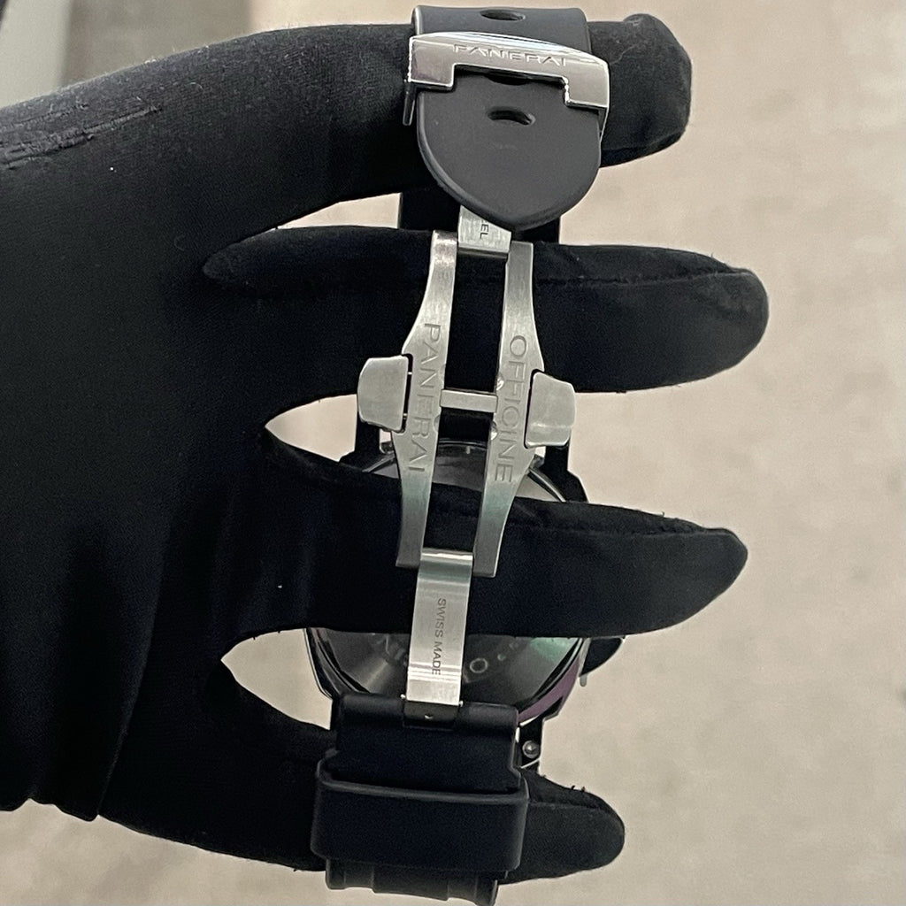 PANERAI LUMINOR POWER RESERVE 44mm BLACK DIAL DIAMOND BEZEL ref: PAM00090