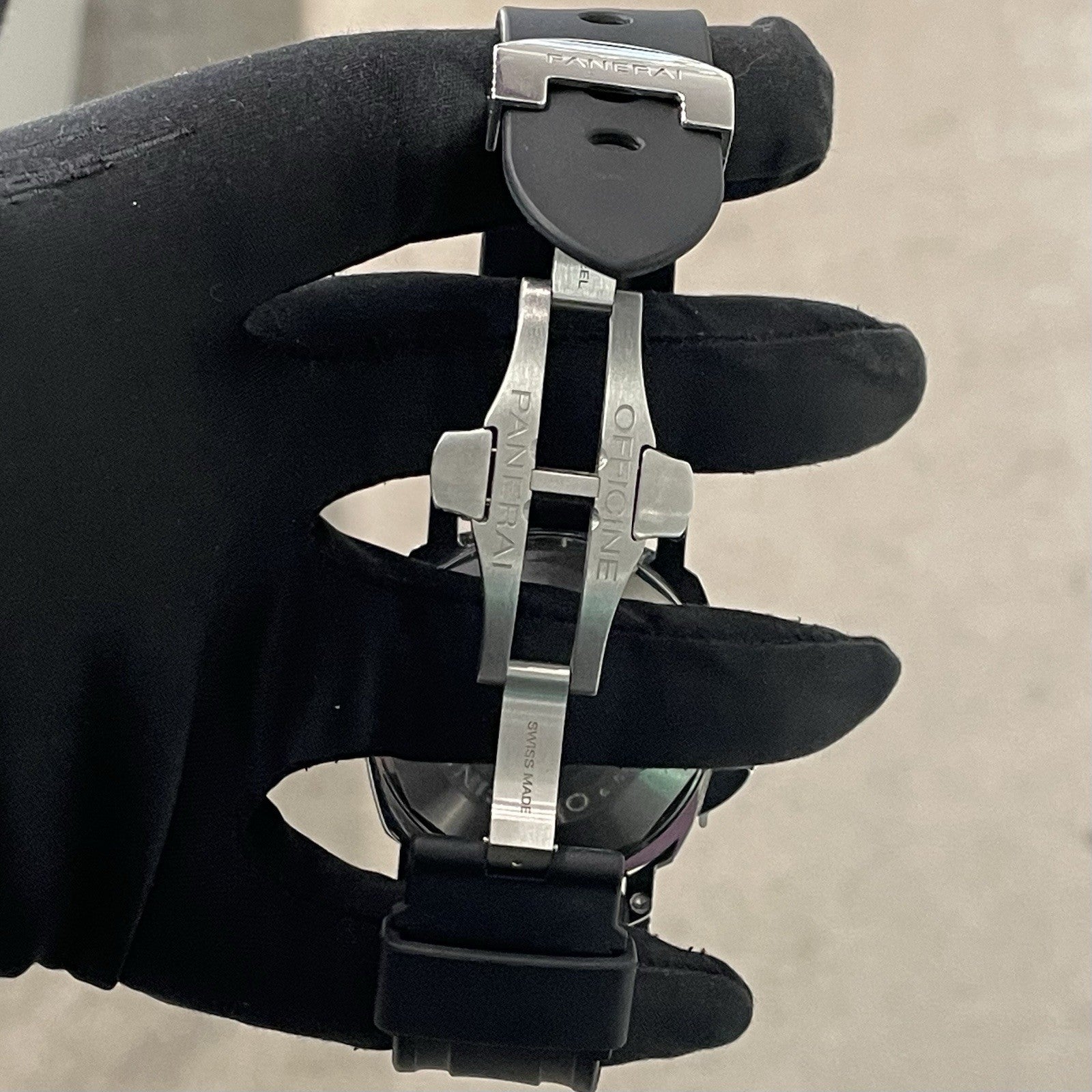 PANERAI LUMINOR POWER RESERVE 44mm BLACK DIAL DIAMOND BEZEL ref: PAM00090