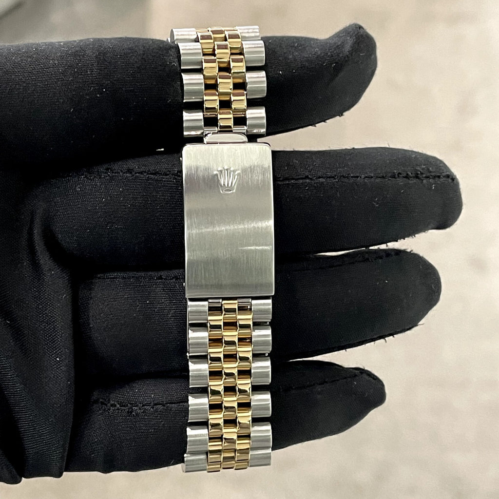 ROLEX DATEJUST 36 LIGHT BLUE DIAMOND DIAL 2TONE JUBILEE DIAMOND BEZEL ref: 16013