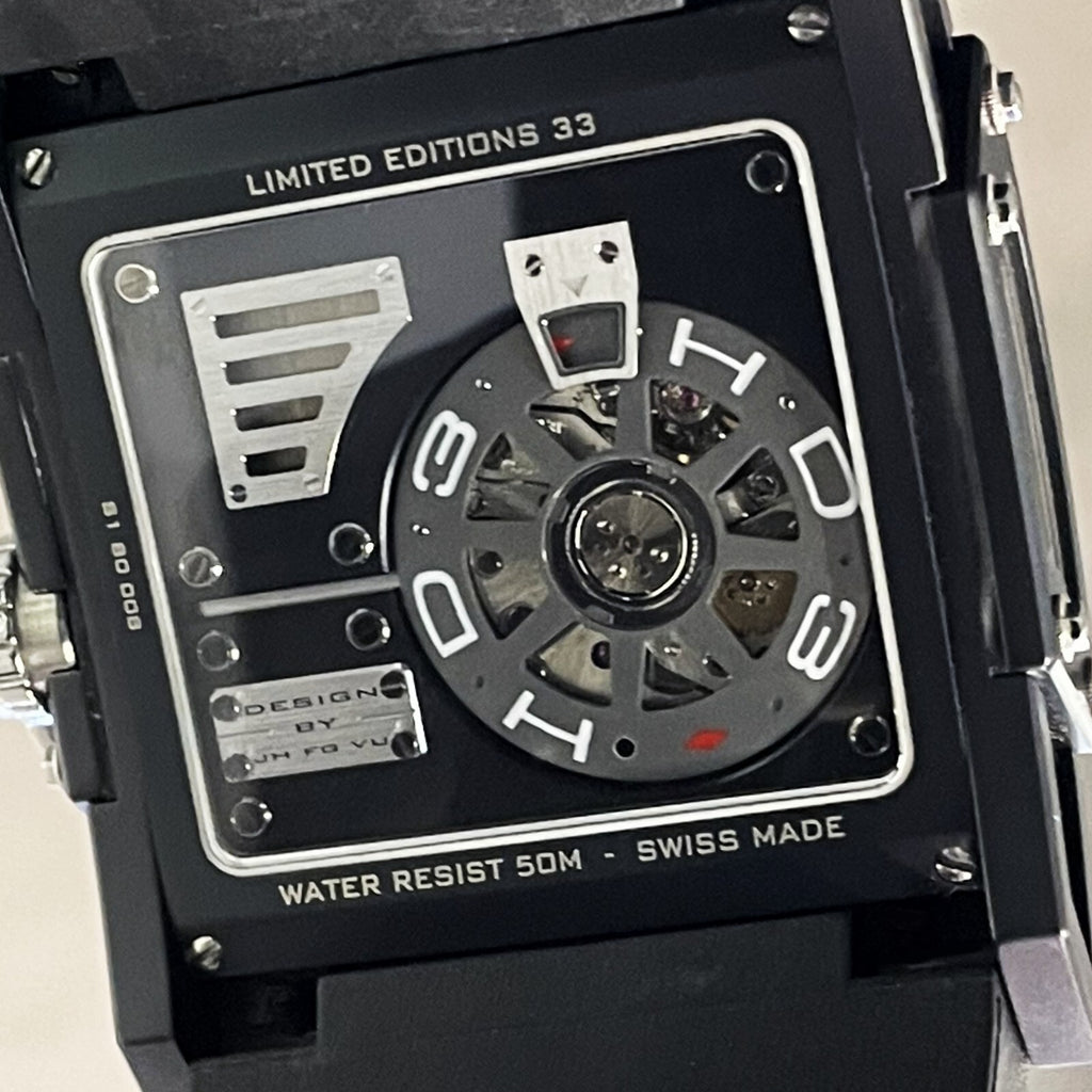 HD3 THREE MINDS 44mm TITANIUM PVD BLACK RUBBER ORANGE NUMBERS LIMITED TO 33 MADE