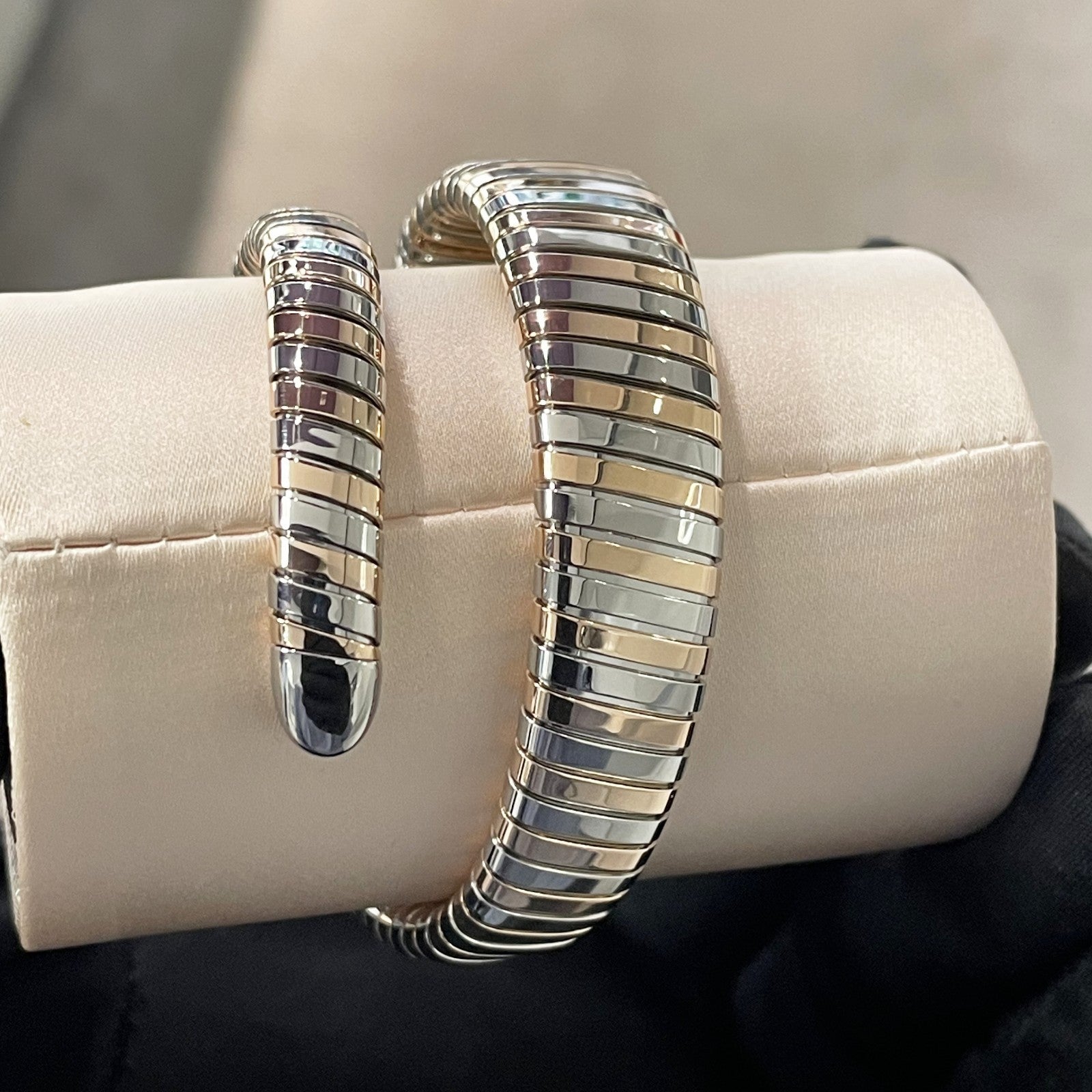 BVLGARI SERPENTI TUBOGAS 35mm GREEN DIAL FACTORY DIAMOND BEZEL ref: 102790