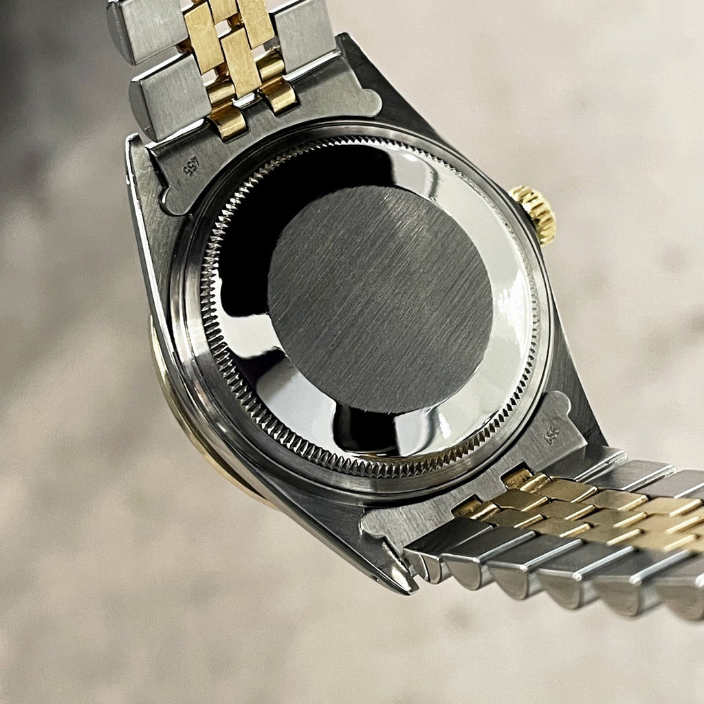 ROLEX DATEJUST 36mm PINK MOTHER OF PEARL 2-TONE JUBILEE DIAMOND BEZEL ref: 16233