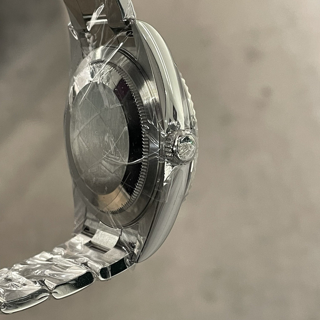 ROLEX SKY-DWELLER 42mm GREEN DIAL OYSTERSTEEL WHITE GOLD FLUTED ref: 336934