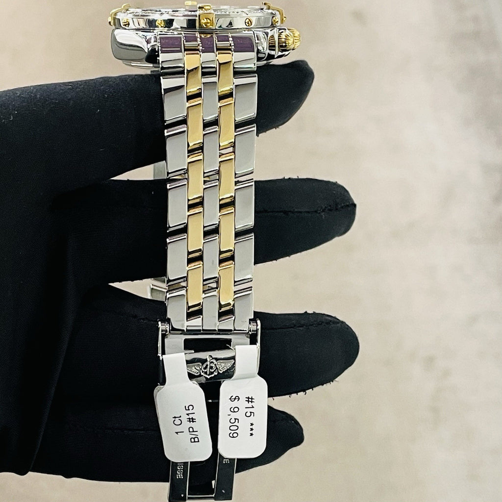 BREITLING CROOSWIND RACING CHRONO 43mm BLUE DIAL YELLOW GOLD STEEL Ref: B13355