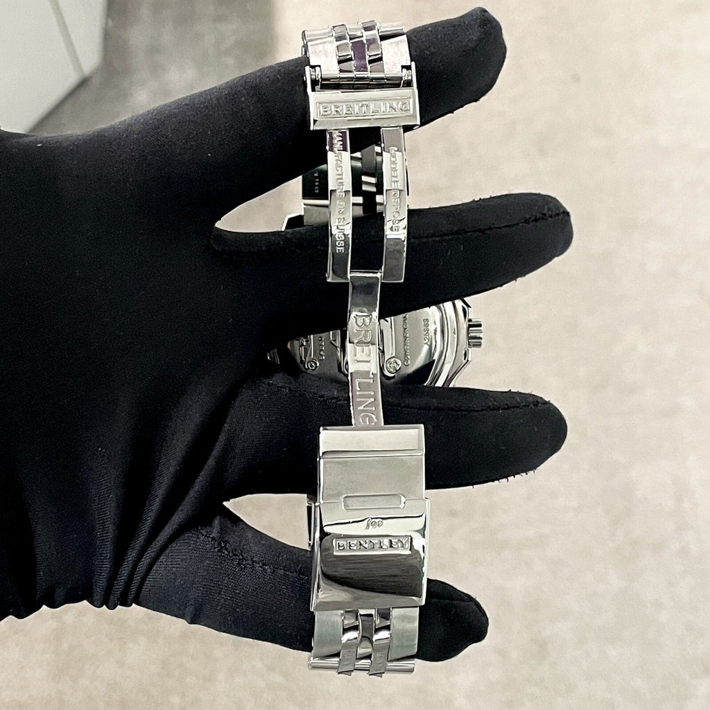 BREITLING BENTLEY MOTORS T 49mm BLACK BURGUNDY DIAL STAINLESS STEEL ref: A25363