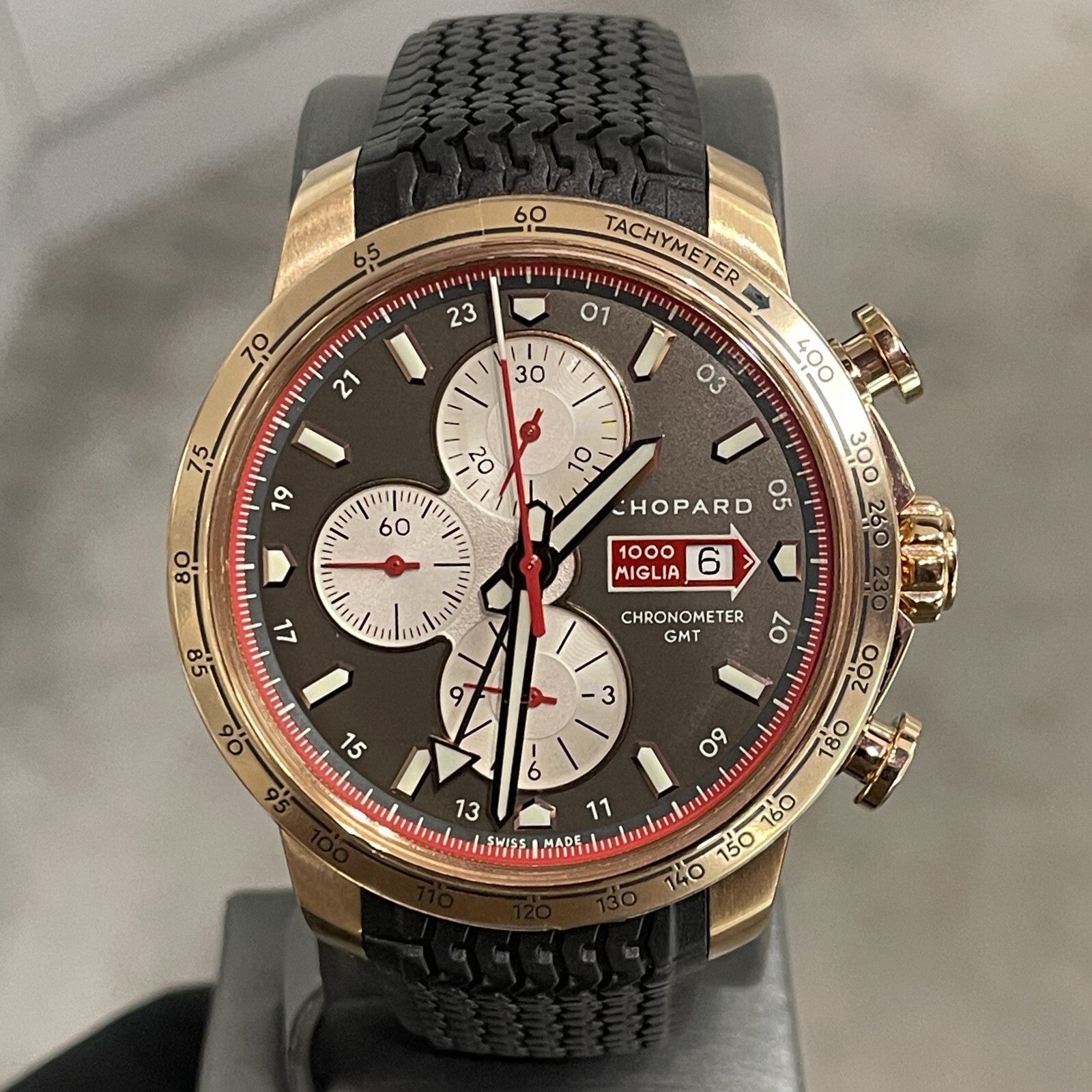 CHOPARD MILLE MIGLIA ROSE GOLD ANTHRACITE DIAL LIMITED EDITION ref: 161292-5001