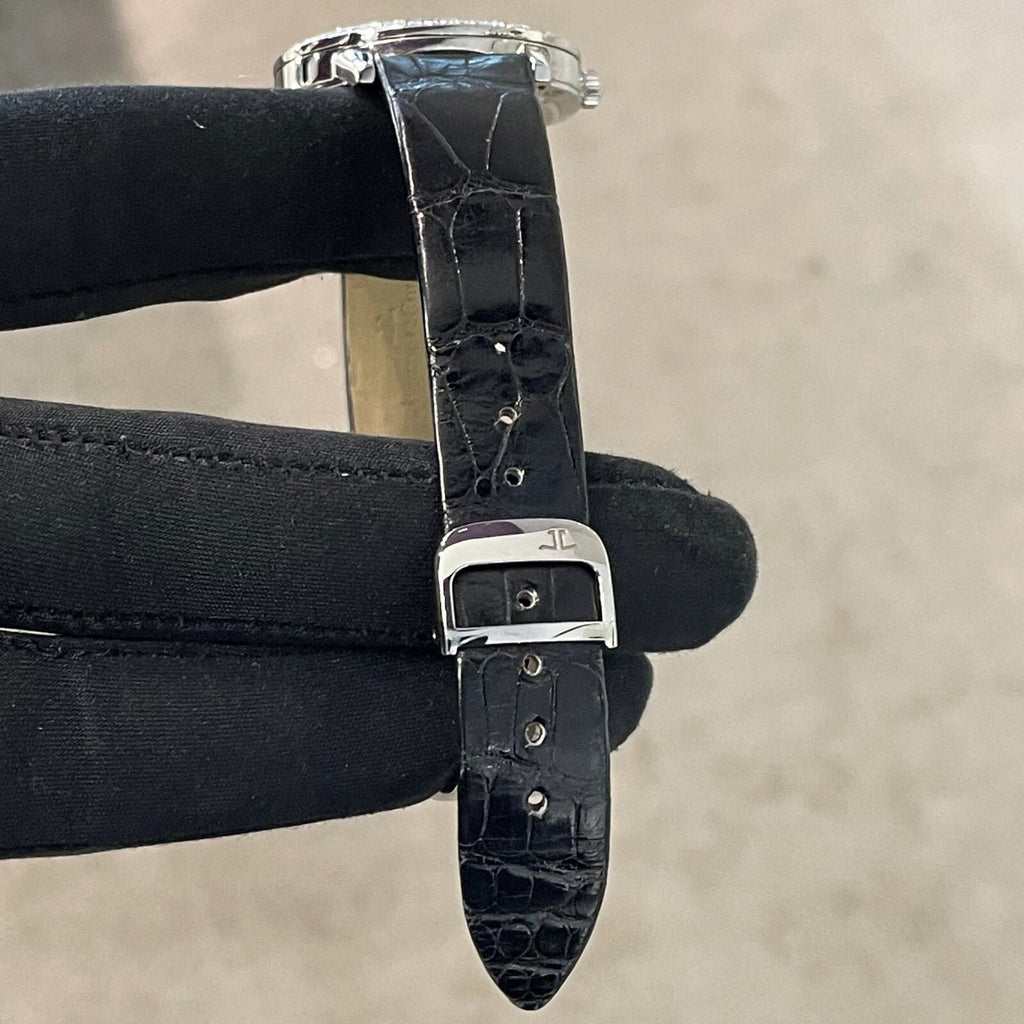 JAEGER-LeCOULTRE RENDEZ-VOUZ 34mm FACTORY DIAMONDS BLACK ALLIGATOR ref: Q3478422