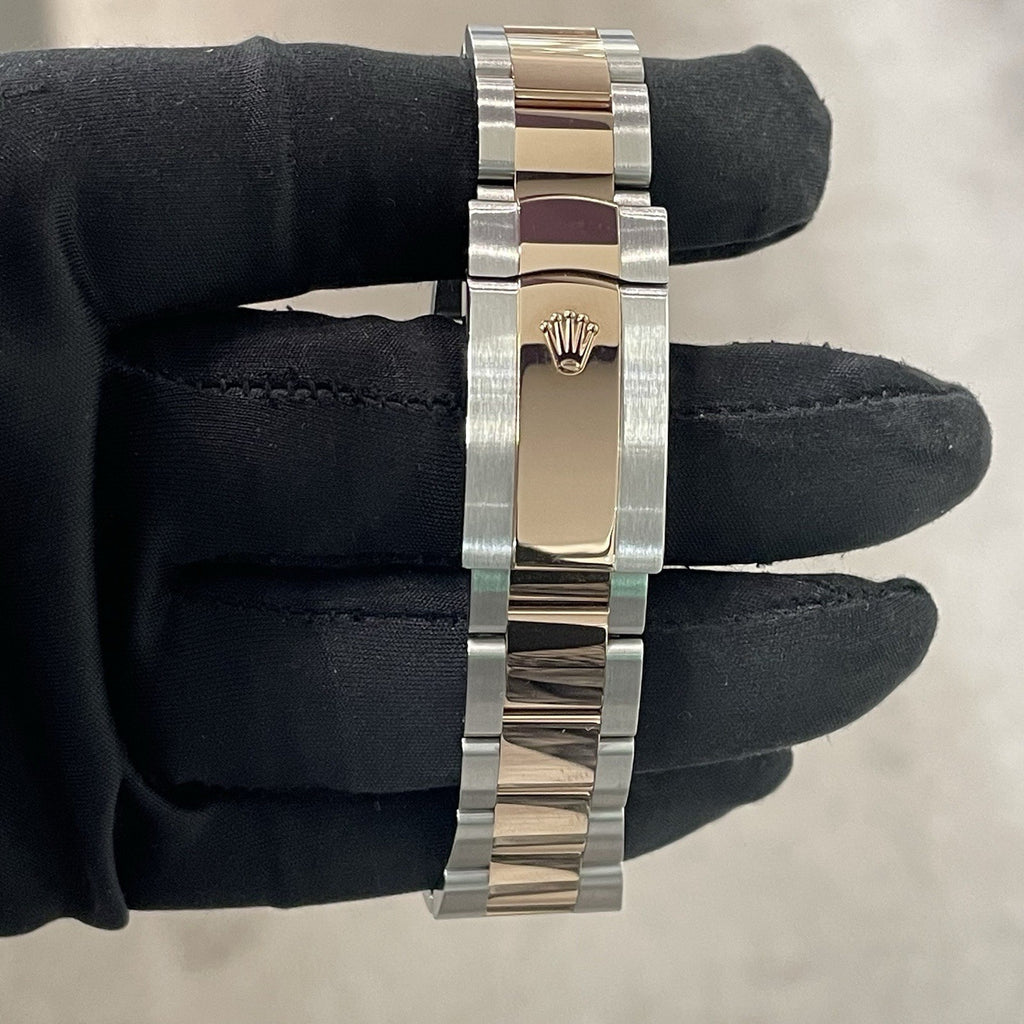 ROLEX DATEJUST 41mm WIMBLEDON ROSE GOLD STAINLESS OYSTER FLUTED ref: 126331