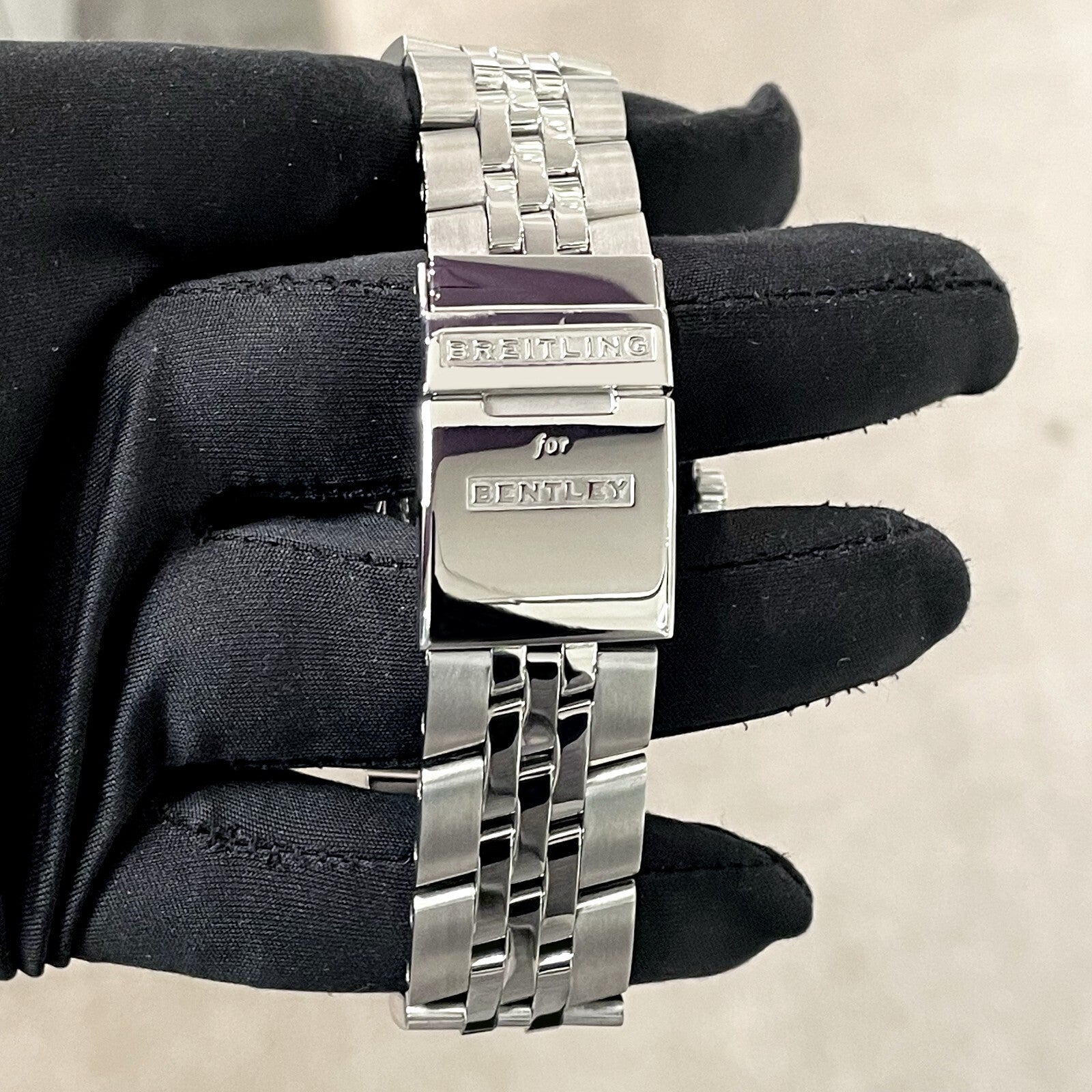 BREITLING BENTLEY MOTORS T 49mm BLACK BURGUNDY DIAL STAINLESS STEEL ref: A25363