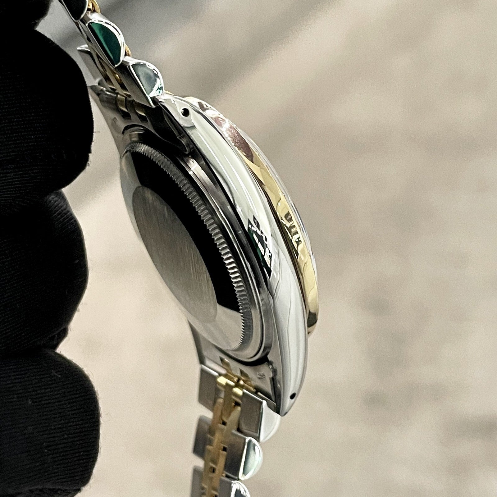 ROLEX DATEJUST 36 LIGHT BLUE DIAMOND DIAL 2TONE JUBILEE DIAMOND BEZEL ref: 16013